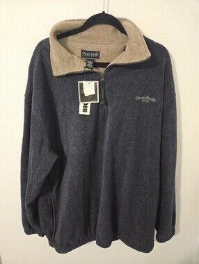 Ocean Pacific Fleece 1/4 Zip Pullover Sweatshirt Mens XXL NWT Dark Gray